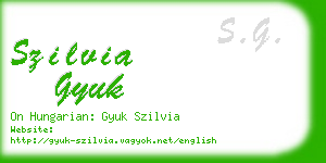 szilvia gyuk business card